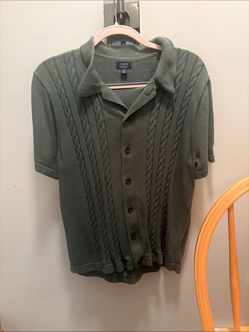 J Crew Factory Olive Polo Sweater Size Medium